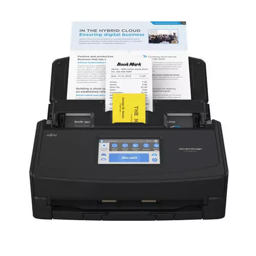 scansnap ix1600 black scanner front open loaded 500