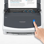 person operating the ScanSnap iX1400 scanner white 