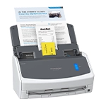 escaneando documentos de diferentes tamaños con el escáner ScanSnap iX1400 blanco