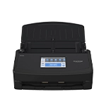 Scanner ScanSnap iX1600 nero con coperchio aperto