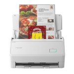 Different sized documents on a ScanSnap ix2400 white scanner