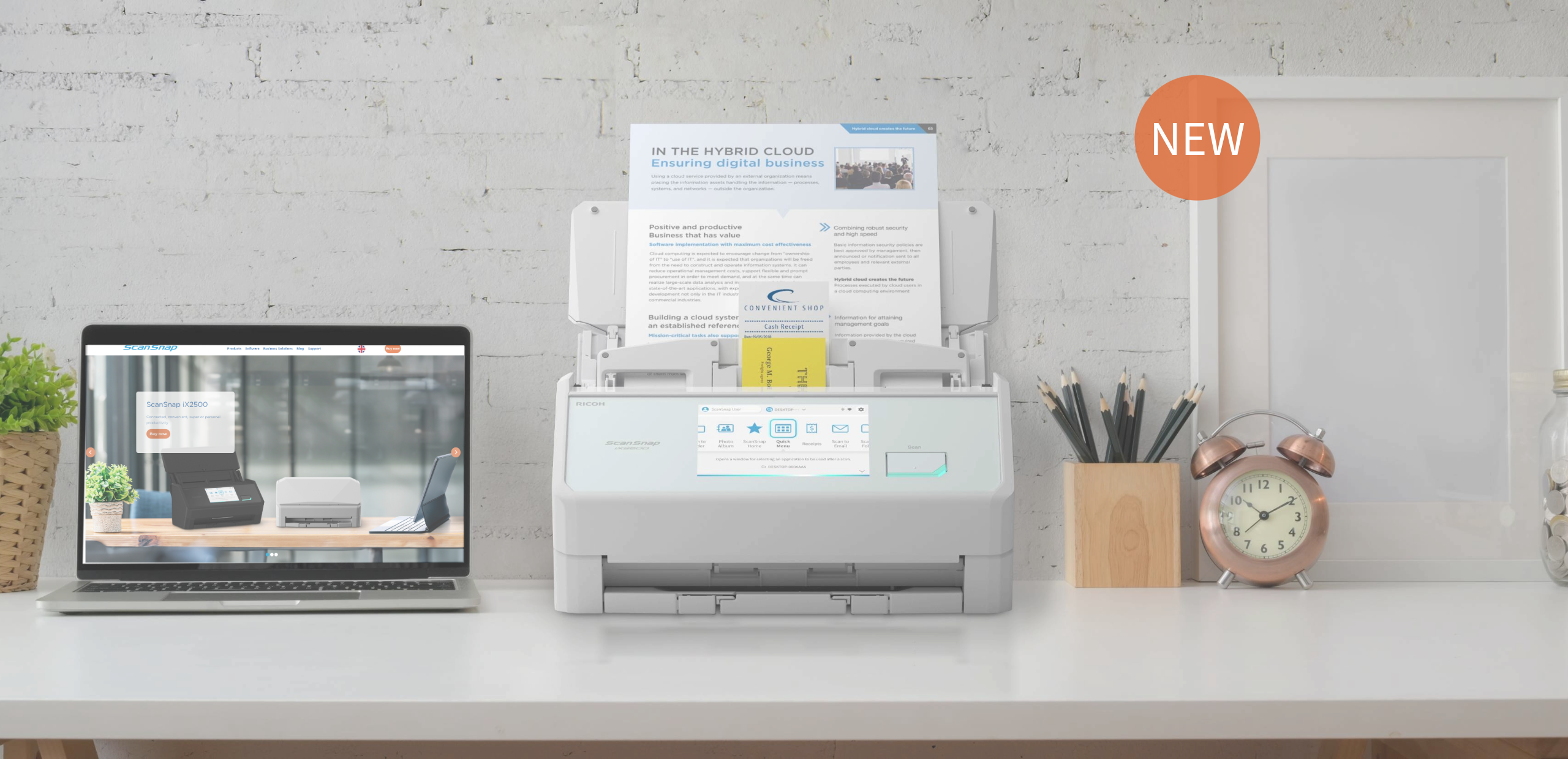 ScanSnap ix2500 white scanner