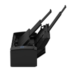 ScanSnap iX1300 escáner negro imagen lateral con el apilador abierto