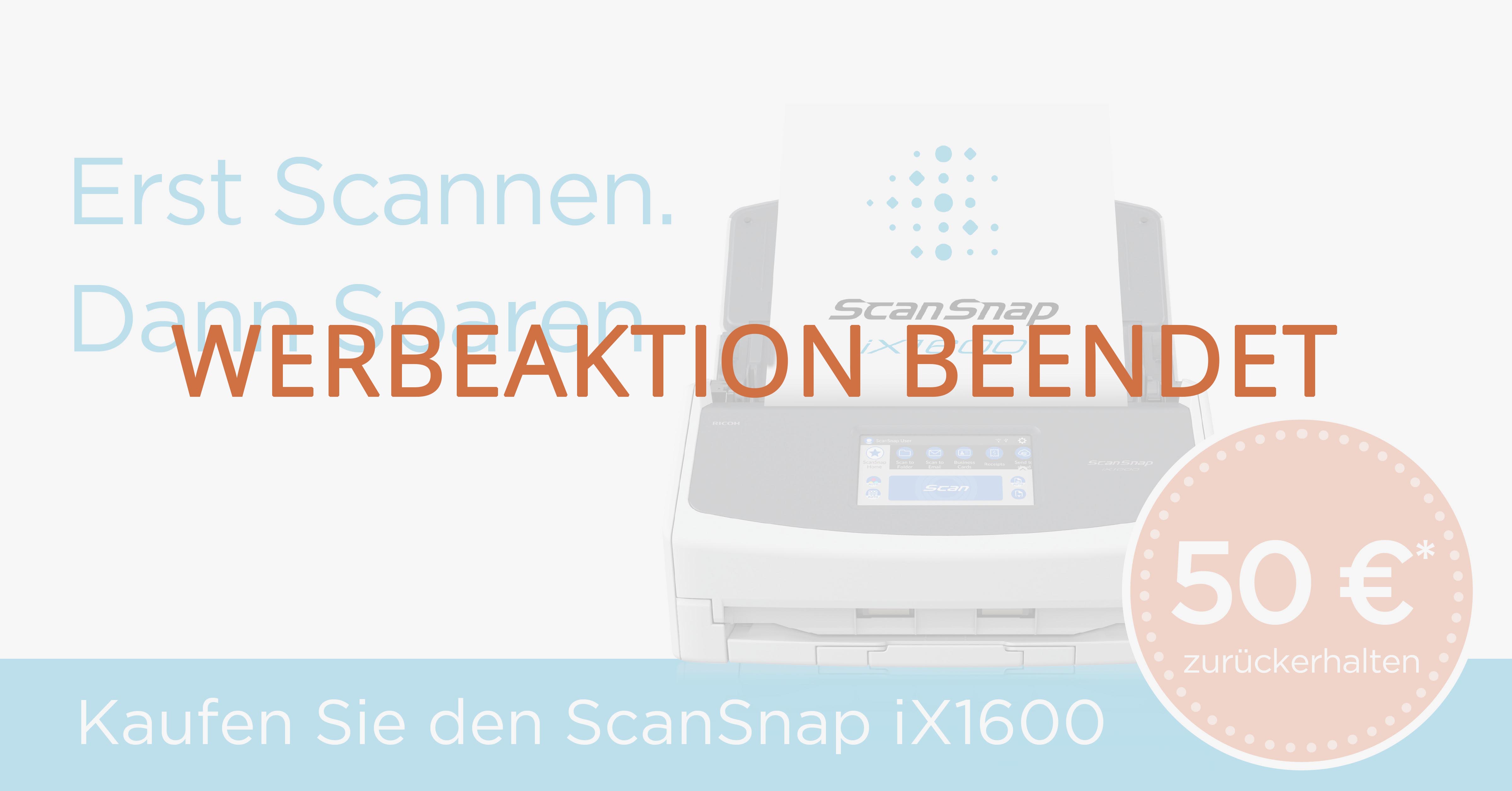 ScanSnap Werbeaktion Beendet