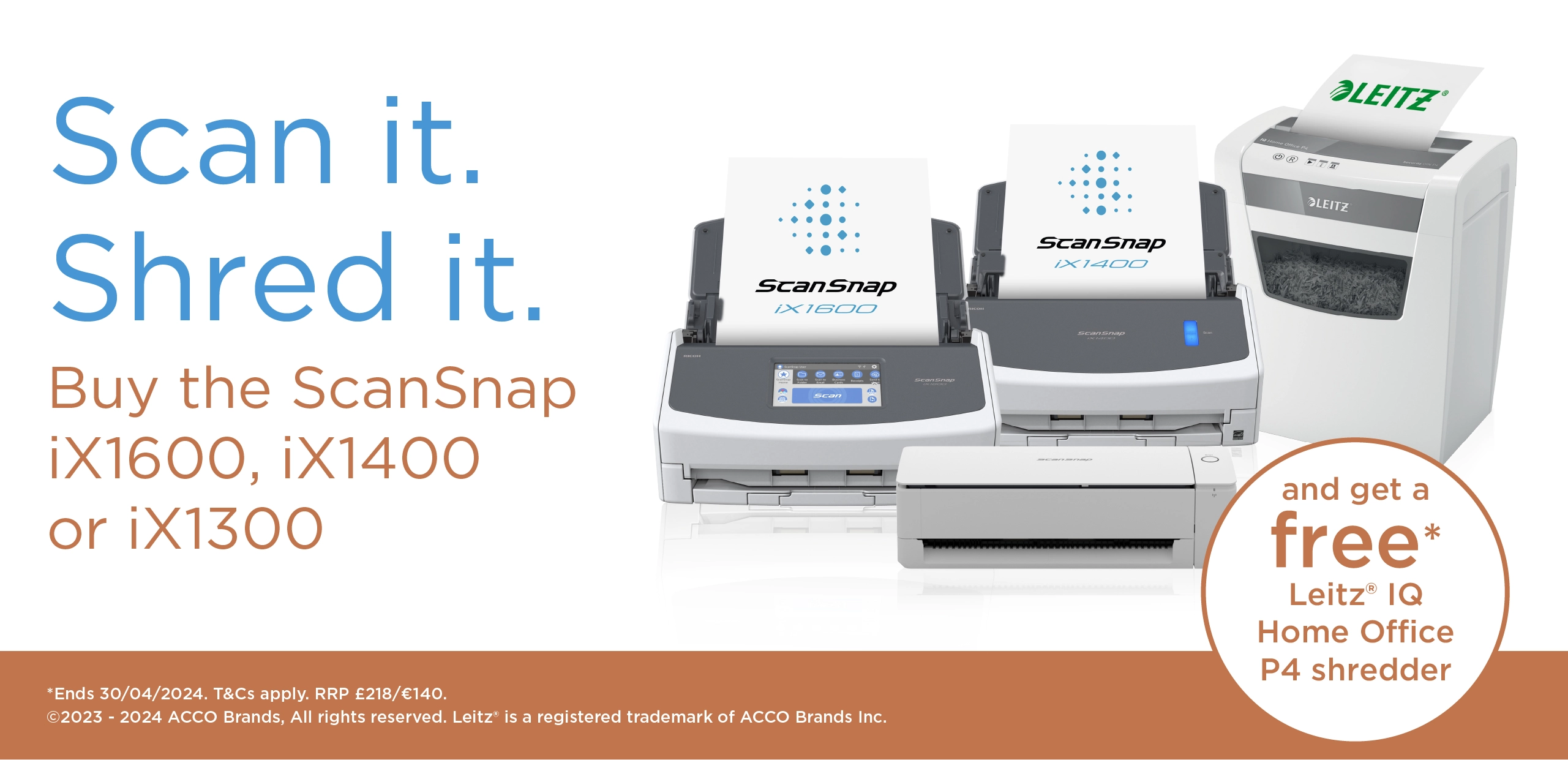 ScanSnap free shredder promotion