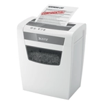 shredding a paper with a Leitz Shredder