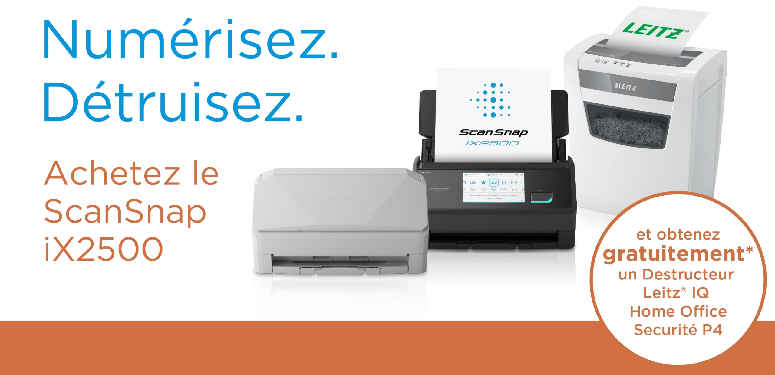 Promotion ScanSnap avec destructeur de documents gratuit
