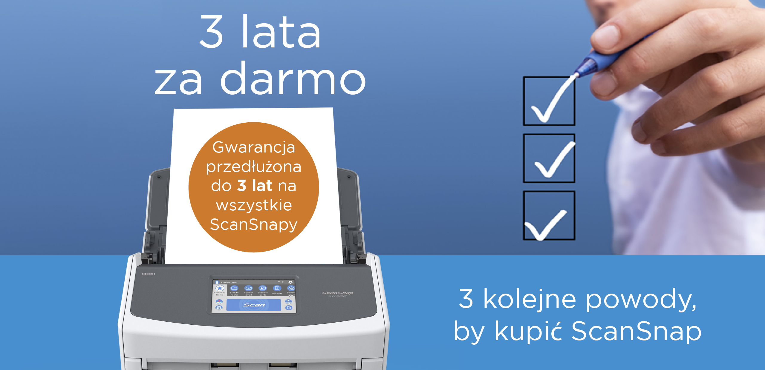 3-letnią rozszerzoną gwarancję za darmo